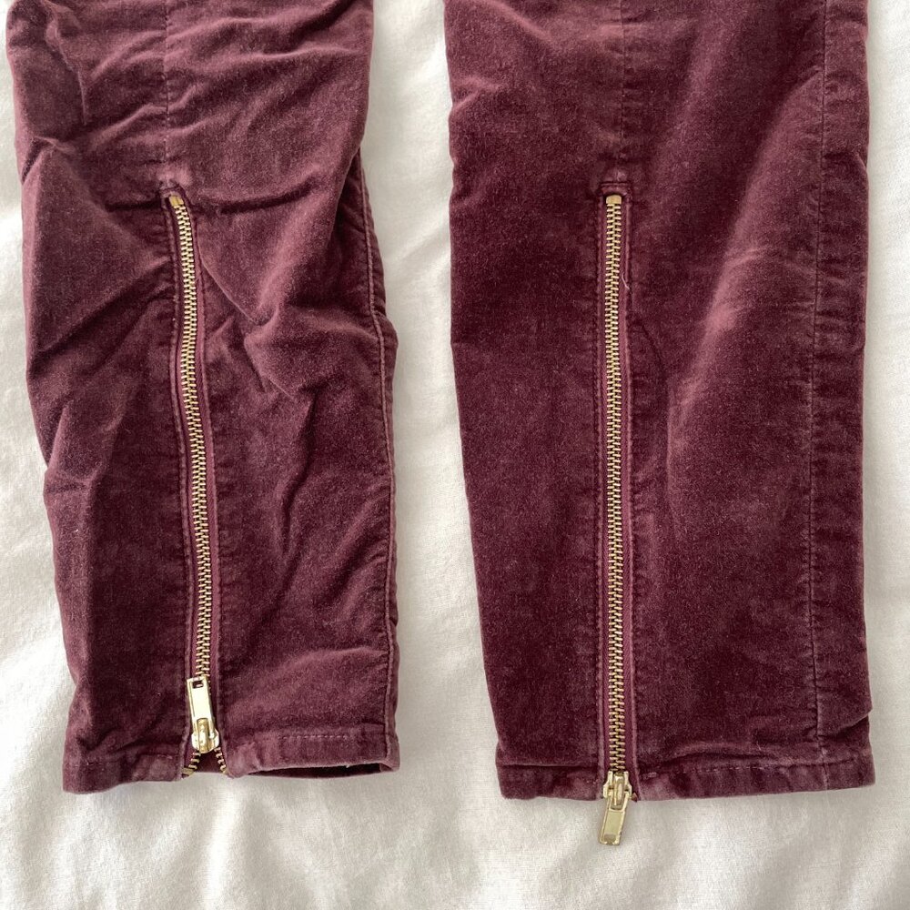 Gap 1969 Velvet Always Skinny Pants – Cherrywood (Zipper Detail) - Picture 4 of 4